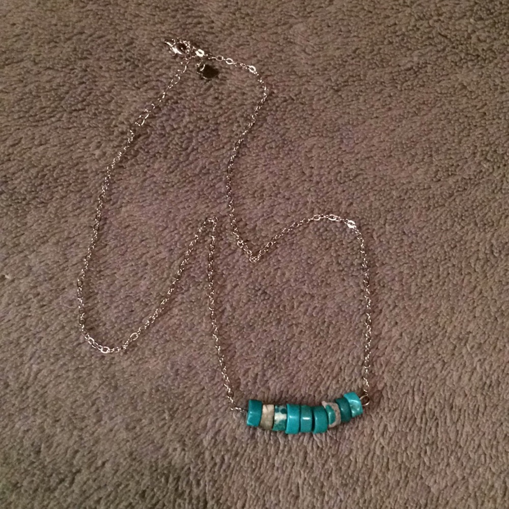 Natural Turquoise Sterling Silver Necklace